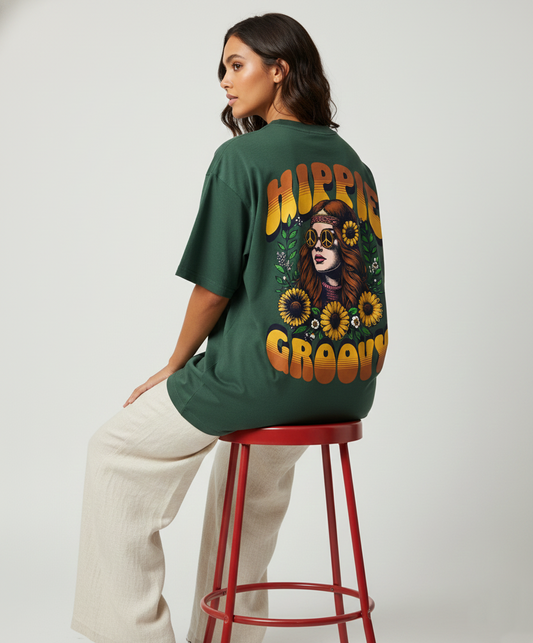 Hippie Groovy — Oversized Fit - 240 GSM. Pure groove.