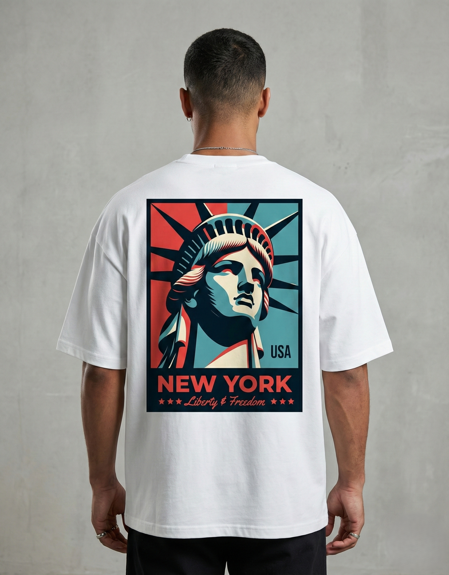 New York State — Liberty on your back, legacy on your chest