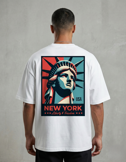 New York State — Liberty on your back, legacy on your chest